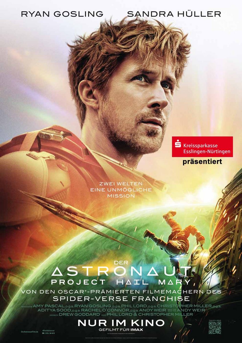 Filmplakat Der Astronaut – Project Hail Mary – Sommernachtskino Kirchheim-Teck 2026