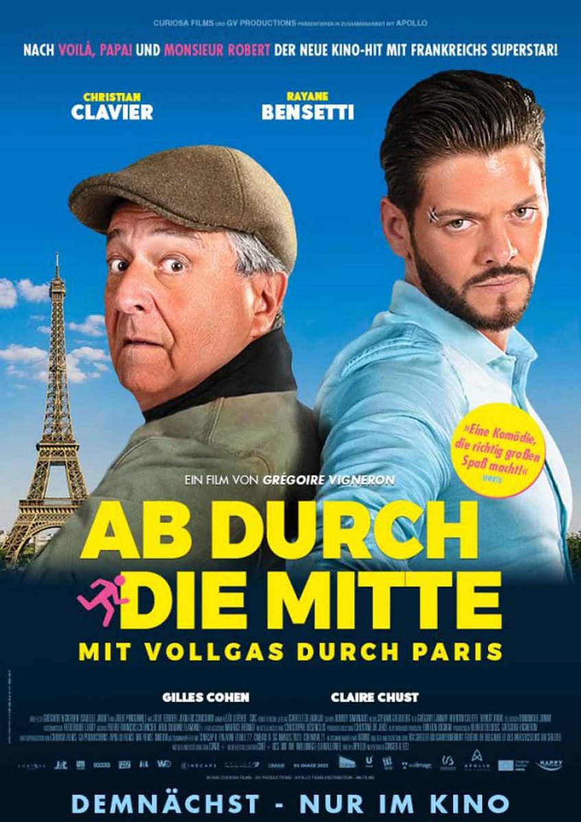 Filmplakat Ab durch die Mitte – Vollgas durch Paris – Sommernachtskino Kirchheim-Teck 2026